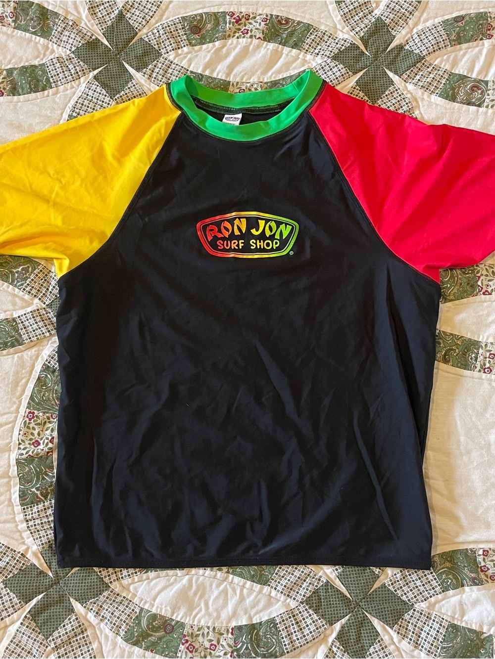 Ron Jon Colorblock Rash Guard Swim Tee 2XL Surfing Beach Summer